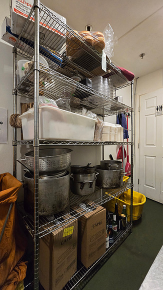 Cookware, metal shelf